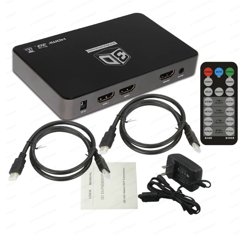 2D high definition movie left and right to 3D converter DLP projection frequency doubling 720p120HZ supports full format