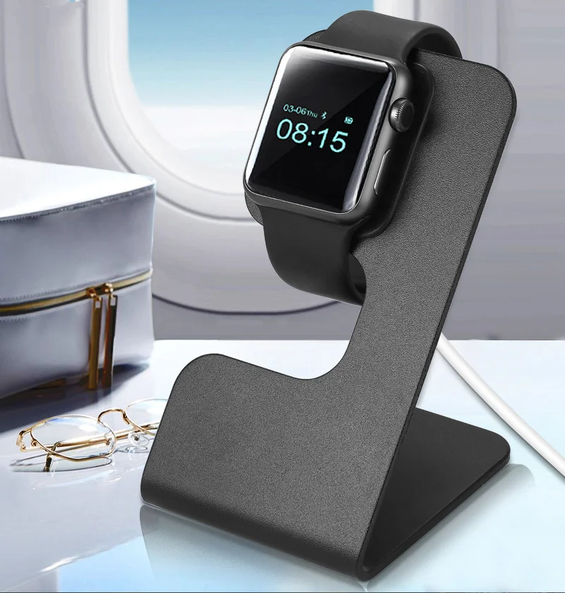 قاعدة شحن من الألومنيوم لساعة أبل 6 5 4 3 2 1 SE شاحن حامل مهد لساعة أبل iWatch دعم قوس