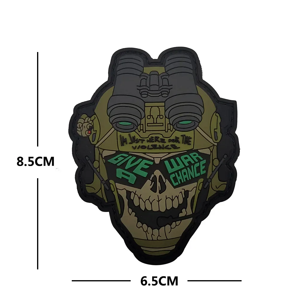 BACK HAND Call of Duty Ghost Mask Embroidered Patches for Clothing Hook Patch Morale Tactic Military Badges on Backpack Stickers