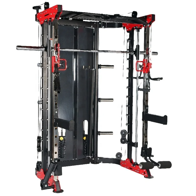 

Power Cage Weight Lifting Training Gym Home Commercial Strength Equipment Machine Multi Functional Squat Rack Smith Machine