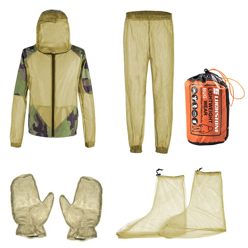 Jungle Adventure Wild Fishing Mesh Mosquito Proof Clothing, Outdoor Fishing Mosquito Proof Set Summer Wild Fishing