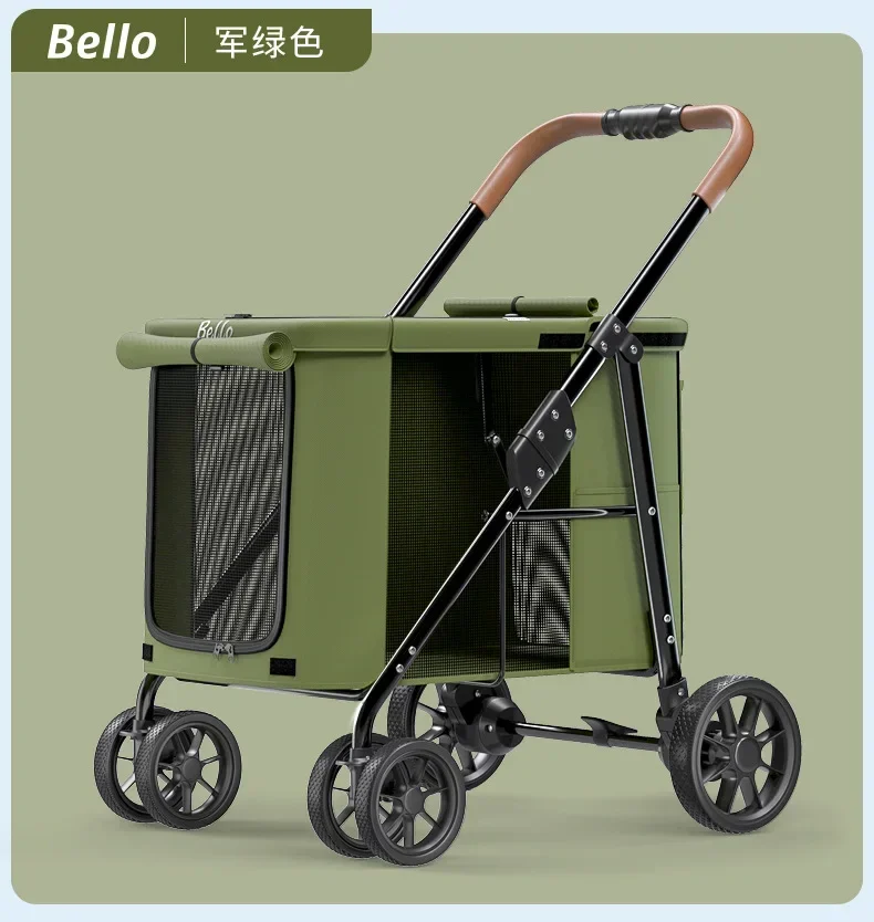 Multiple Pet Carts, Large Dog Carts, Large Folding Space, 60 kg for Outdoor Use