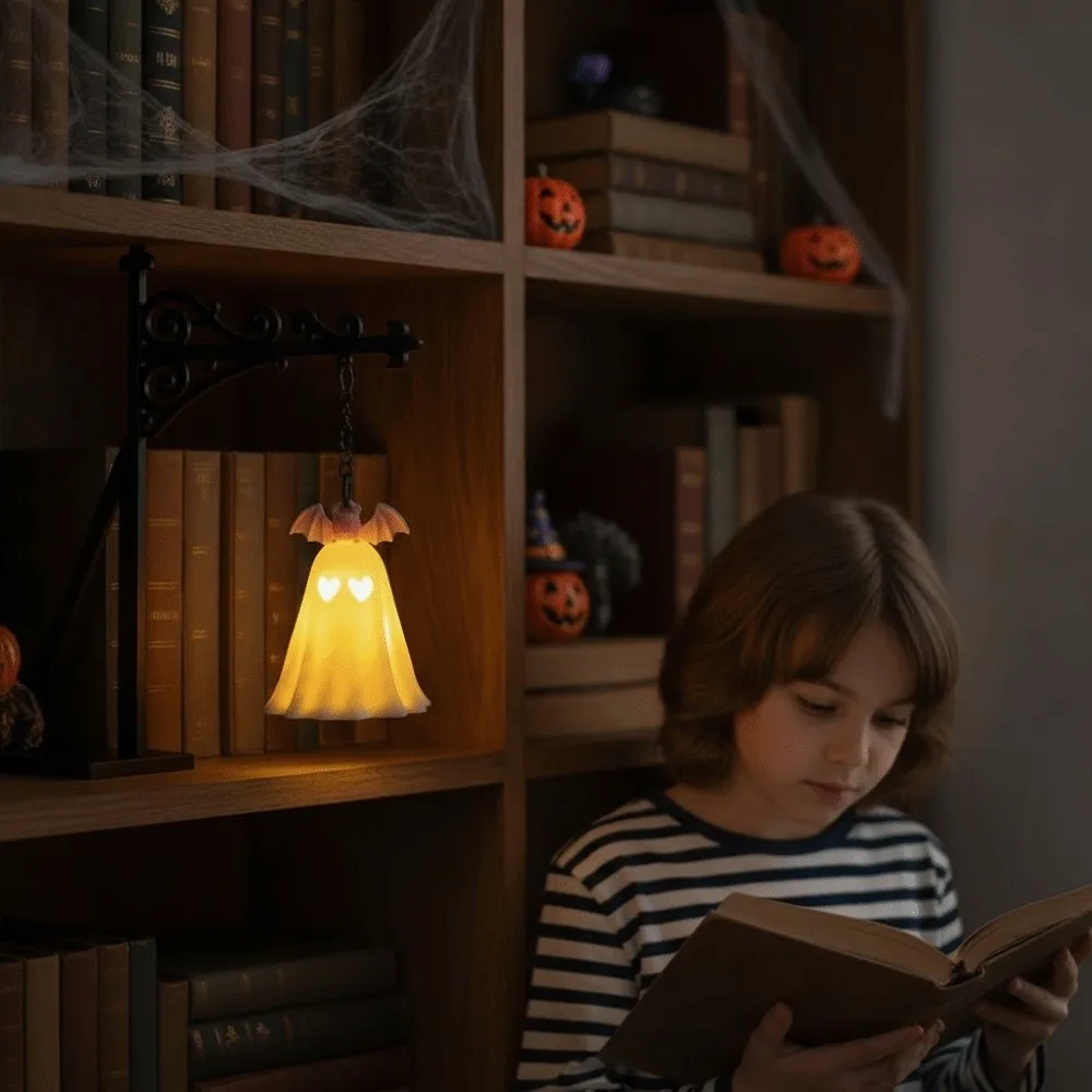 LED Light Bookshelf Insert Light Vintage Style Multi Styles Halloween Ghost Lamp Lightweight Compact Size