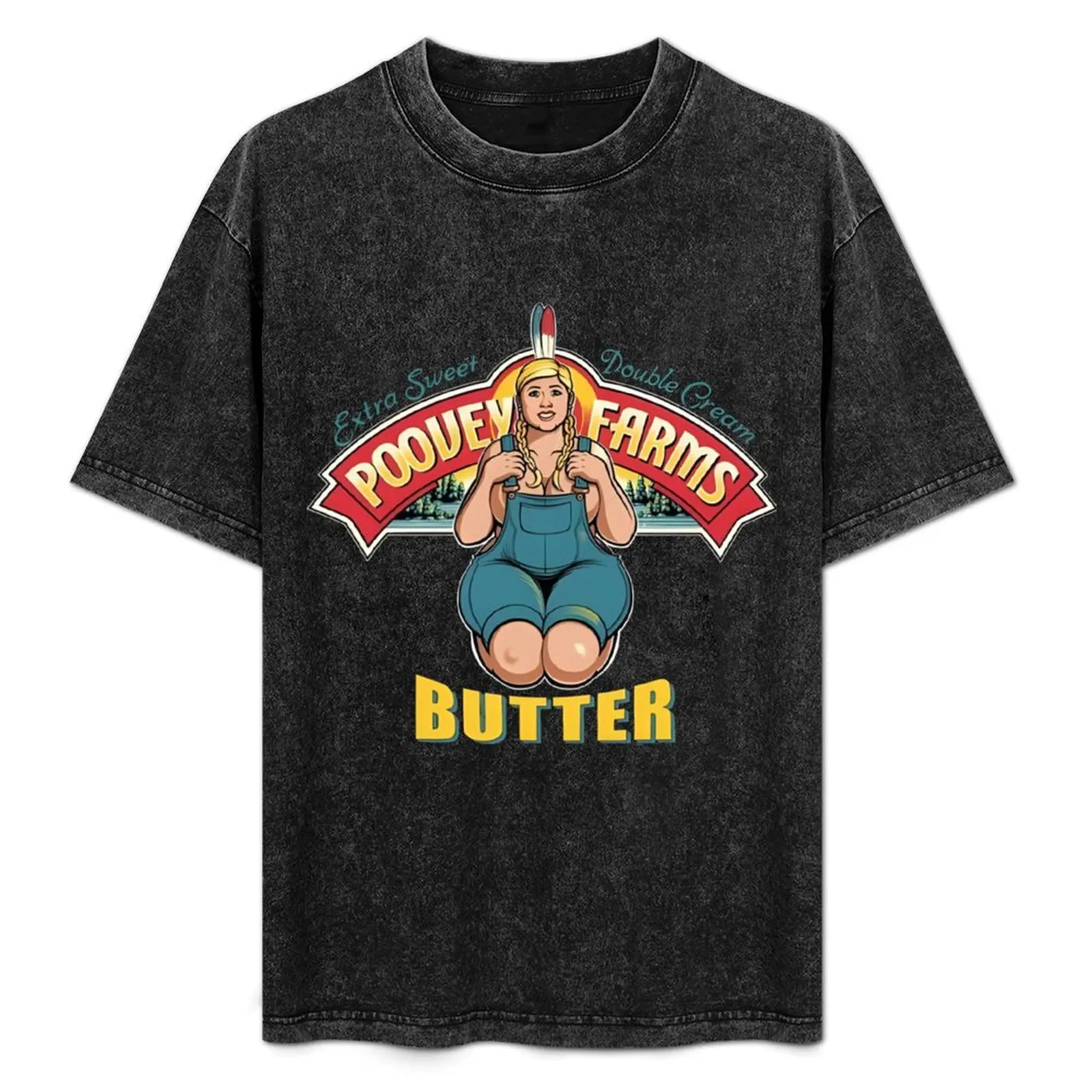 Poovey Farm Double Cream - ARCHER T-Shirt Sweat Absorbing Sports Tee Shirt