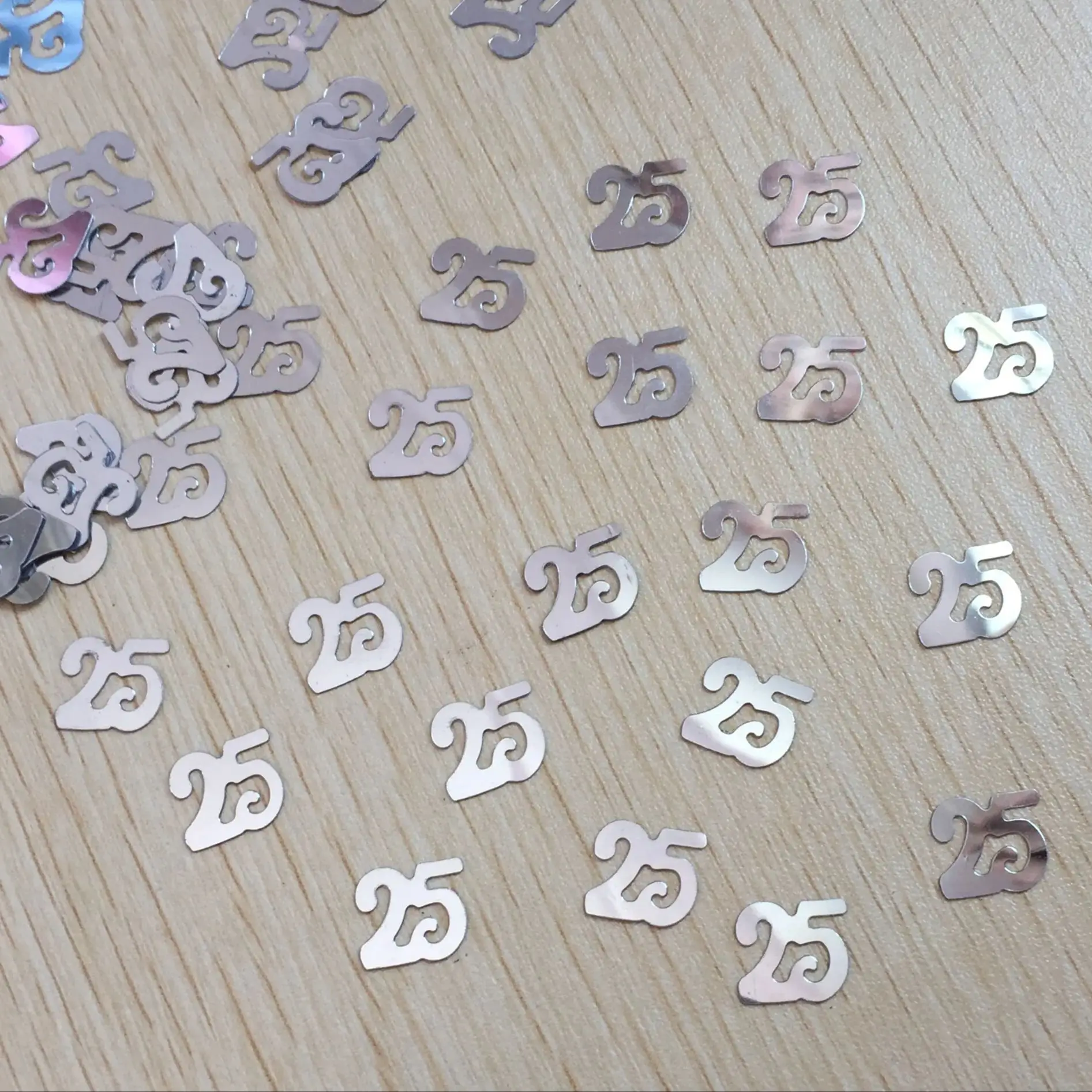 25th silver marrige anniversary Party Decorations number 25 Confetti