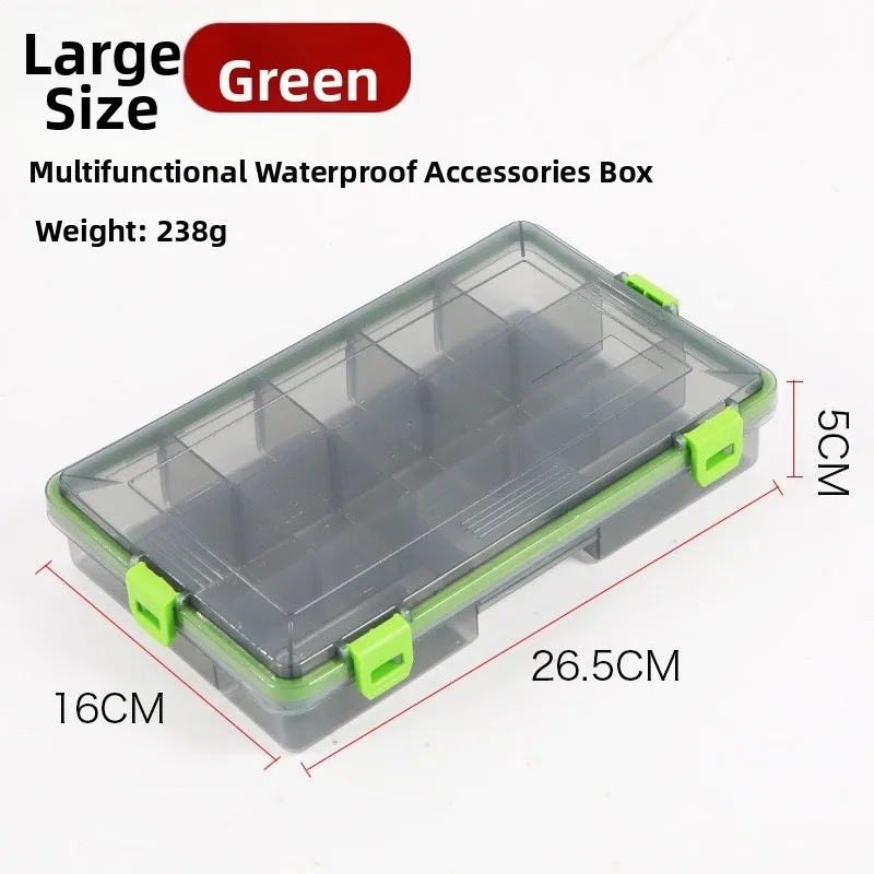 Waterproof Fishing Bait Box Multi-Size Removable Lure Storage Organizer Large Capacity Fishing Tackle Box Fishing Accessories
