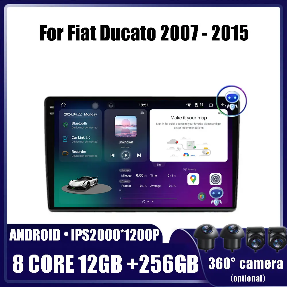 

Android 14 For Fiat Ducato 2007 - 2015 Car Radio Stereo Multimedia Navigation Video Player GPS Wireless 4G WIFI 5G DSP NO DVD