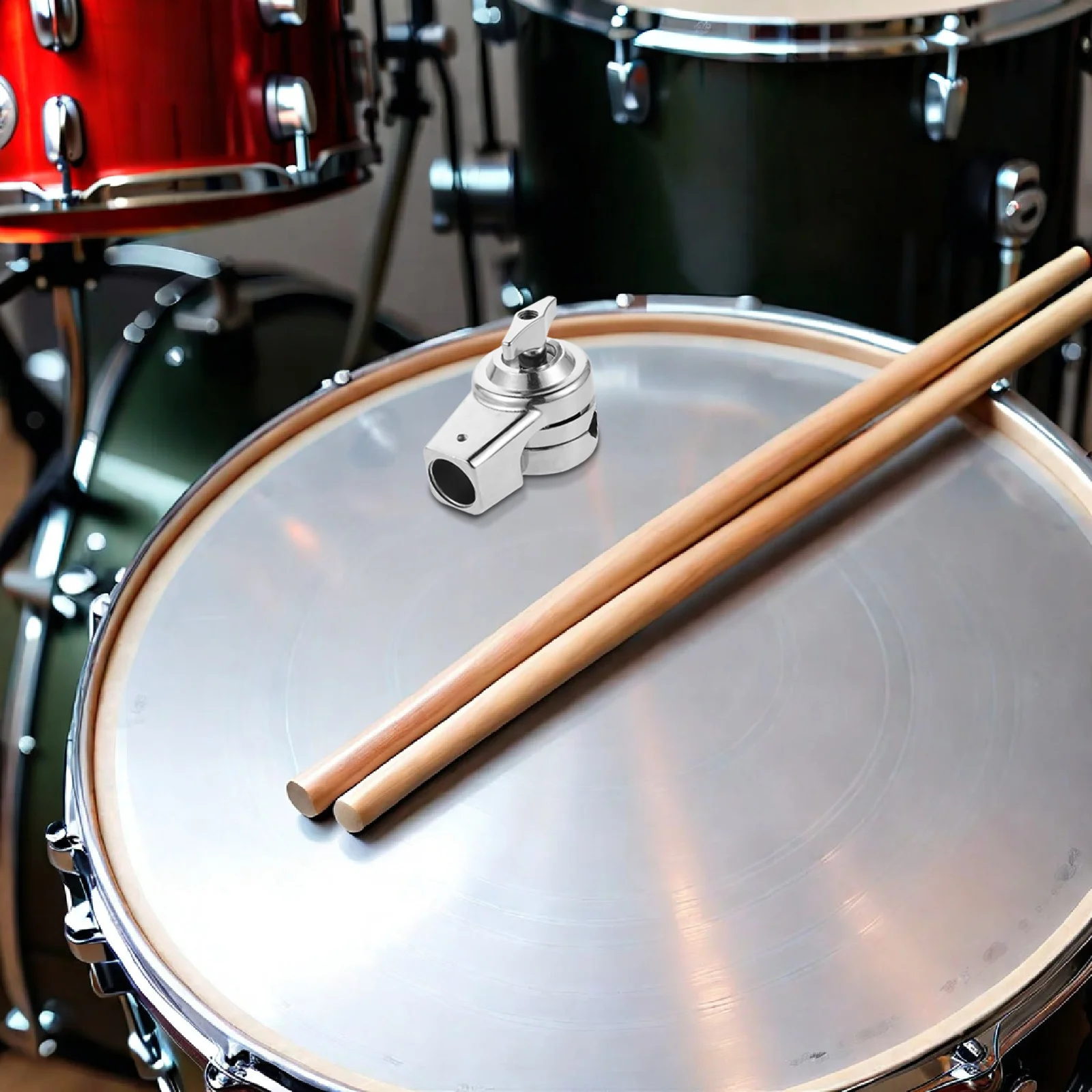 

Universal Silver Drum Clamp Cymbal Stand Holder Rod Stable Drum Hardware Parts Attachment for Percussion Setup