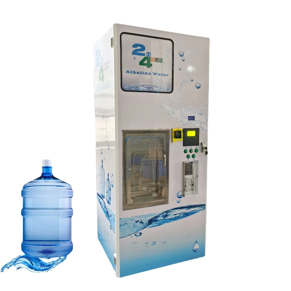 

400/600/800GPD Purified Water Vending Machine Reverse Osmosis Dispenser Water Vending Machine With Card Reader Option