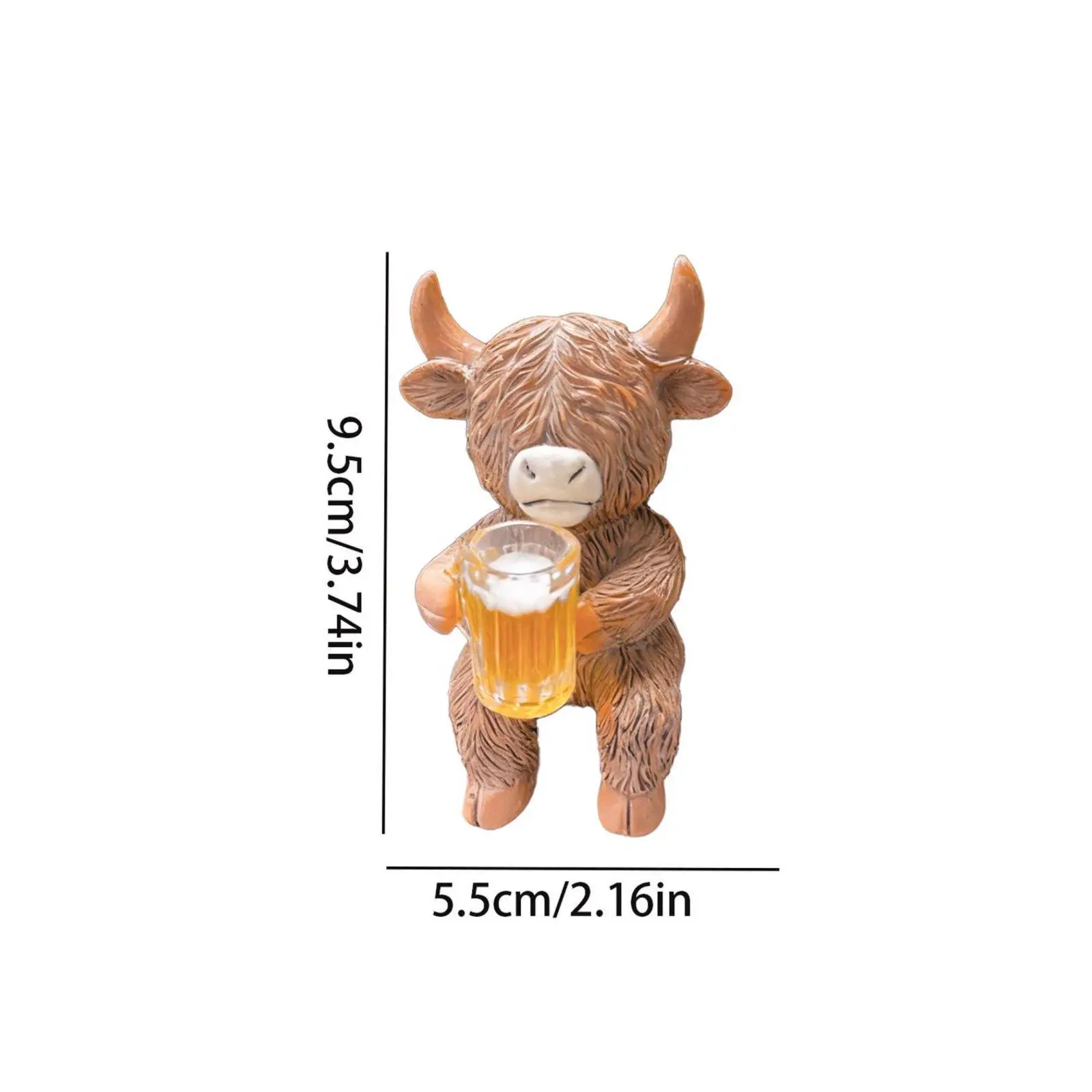 Garden Animals Decorations Resin Cow Figurine for Decoration Planter Hook Outdoor Garden Decoration Animals