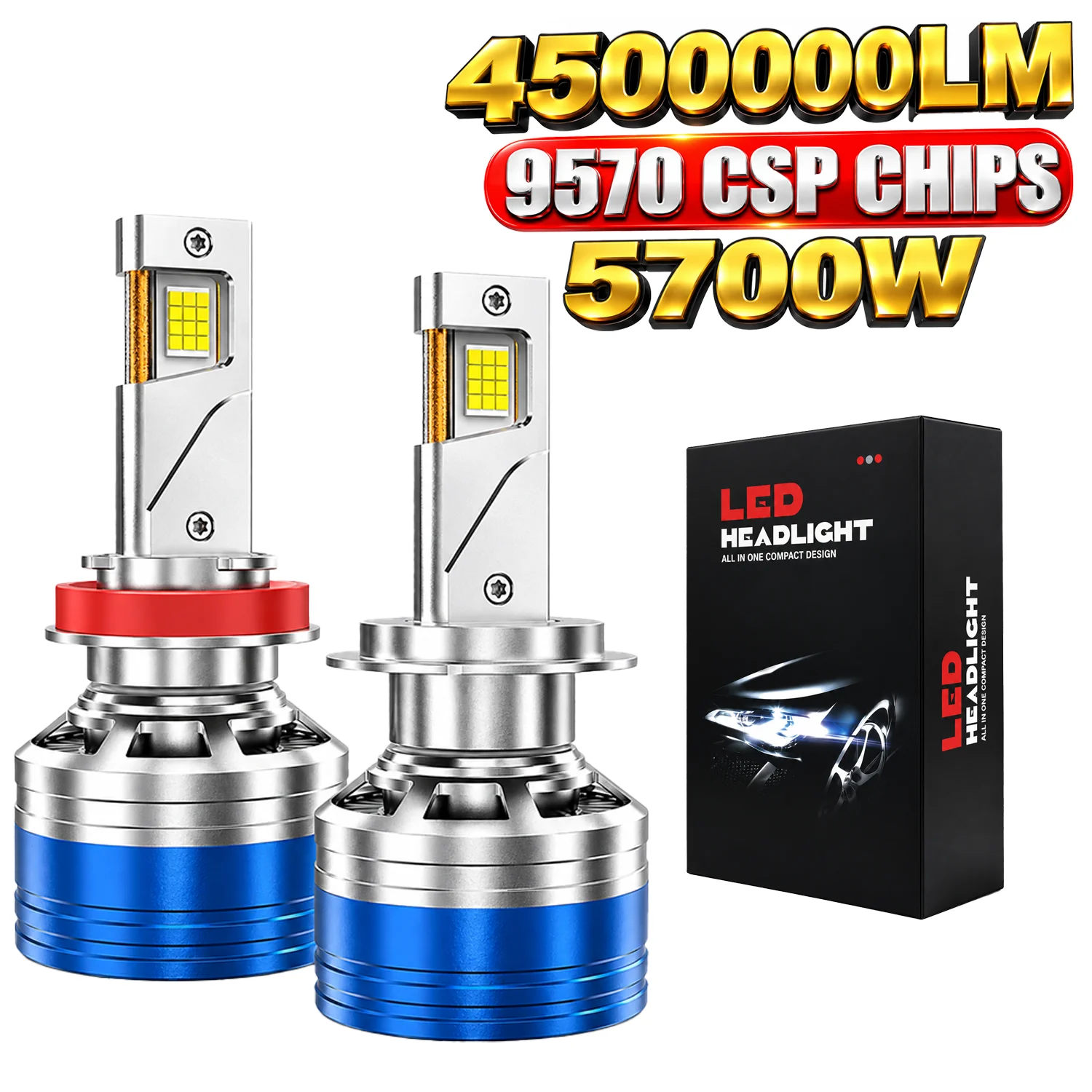 H4 9003 HB2 LED Headlight Bulbs Super Bright High/Low Beam Fan Cooling Copper Heat Pipe for Night Driving Car Truck SUV Owners