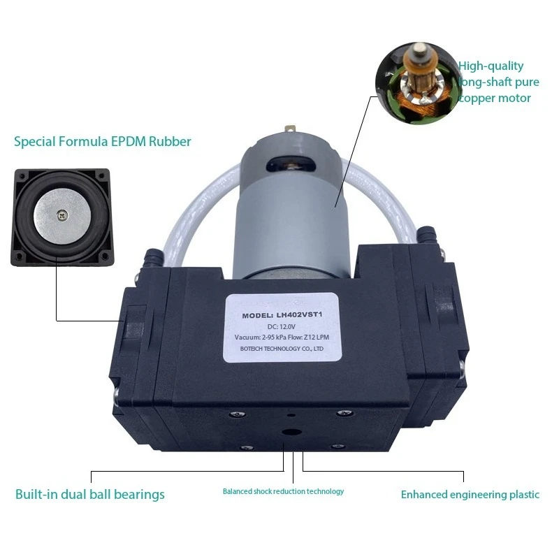 Vacuum Dual-Head Air Pump - 100KPa Negative Pressure Defoamer for Epoxy Resin, Silicone & Bubble Removal