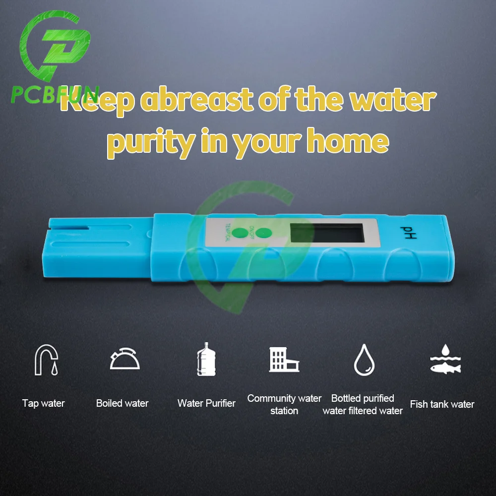 PH Meter 0.01 PH Water Quality Testing Pen with Measuring Range High Precision PH Tester for Swimming Pool Aquarium