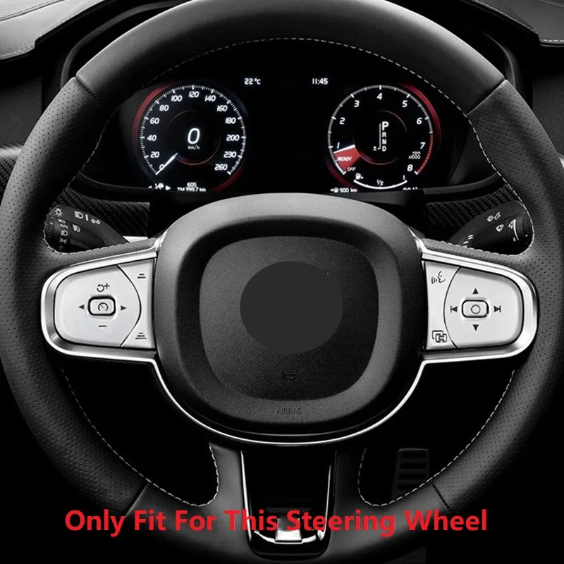 6PCS Car Styling For Volvo XC60 XC90 S90 S60 V90 V60 Steering Wheel Button Covers Trim Stickers Interior Accessories