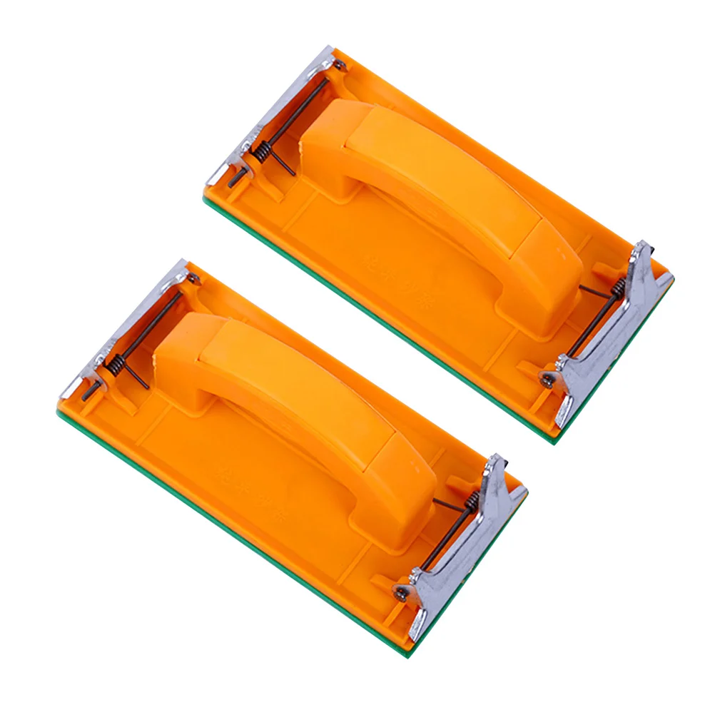 2 pçs suporte de lixa alça de borracha ergonômica ângulo direito braçadeira lixa ferramenta para drywall madeira metal polimento moagem lixar