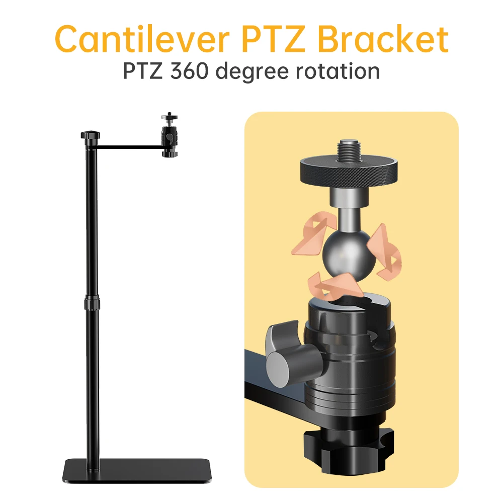 Projector Floor Support Stand Metal Holder Multi-angle Adjustable 360 ° Rotating Projector Bracket for Film Video Projector