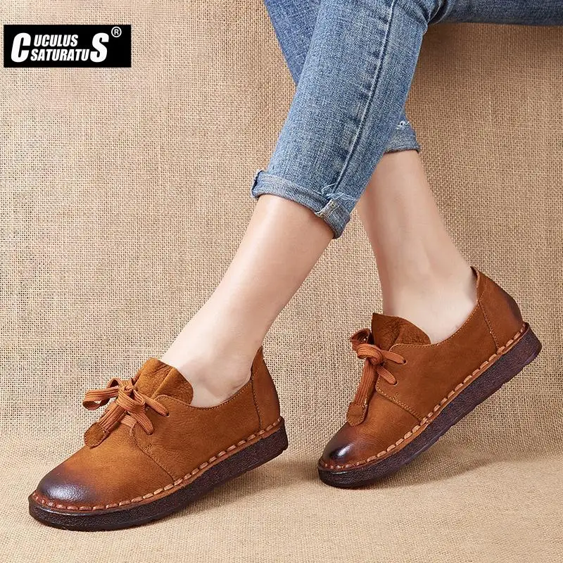 Cuculus 2022 Fashion Women Shoes Genuine Leather Loafers Women Casual Shoes Soft Comfortable Shoes Women Flats