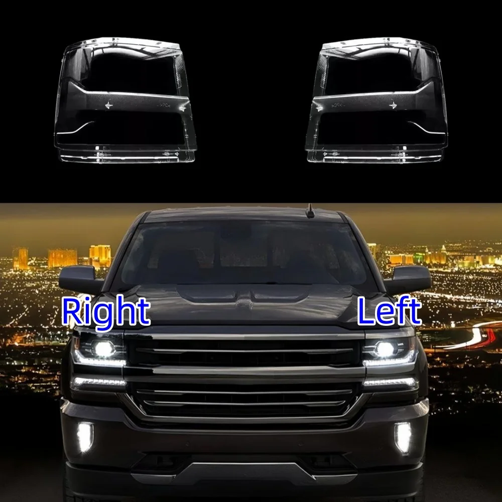 

For Chevrolet Silverado 2016 2017 2018 Front Headlight Lens Cover Transparent PC Replacement Shell Easy Installation