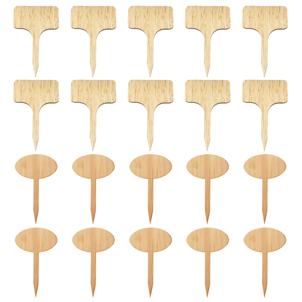 

50 Pcs Flower Signage Plants Reusable Markers Gardening Pot Labels Bamboo Tags Blank Decorative