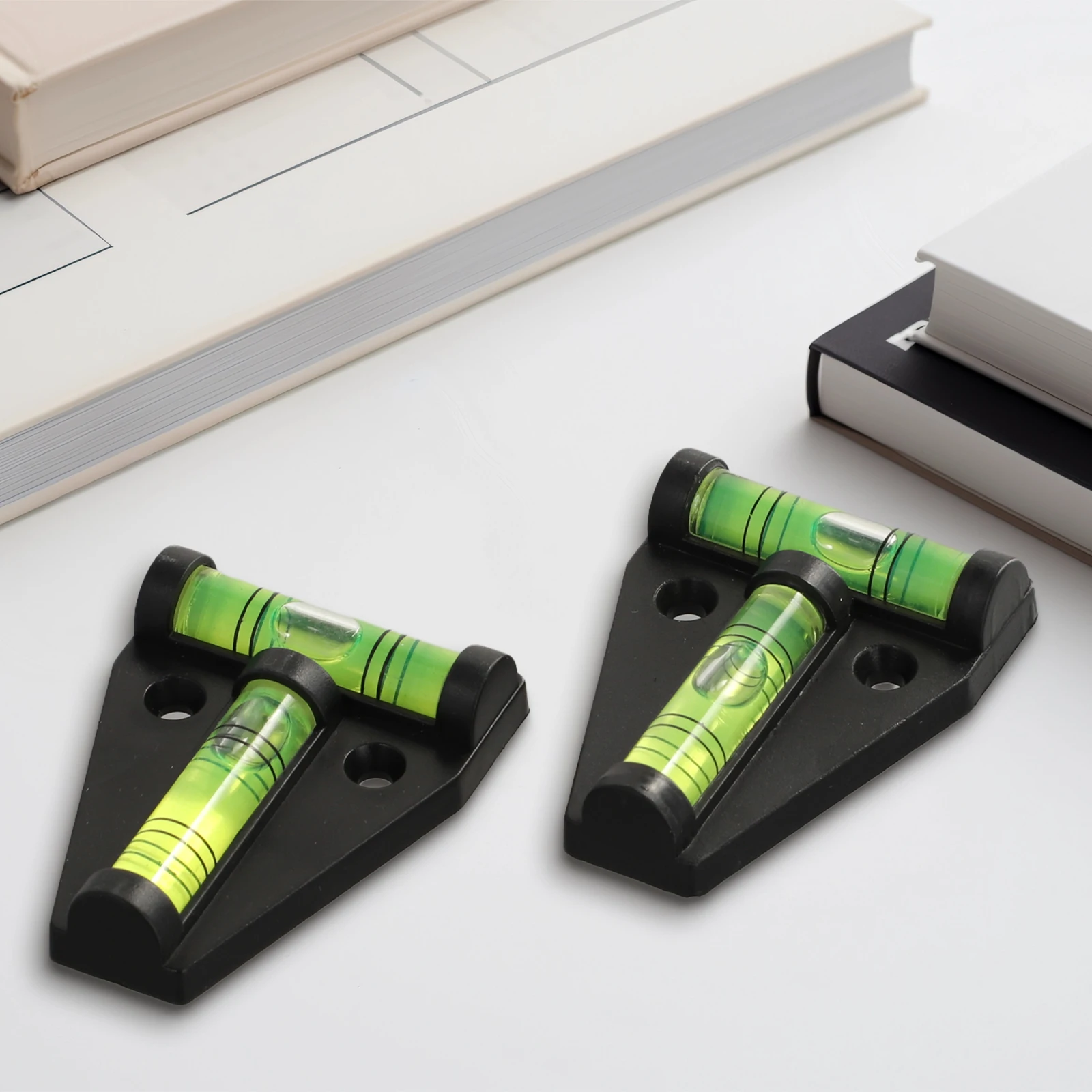 Mini Spirit-Level Instrumento de Medição Portátil, Shatterproof, Tipo Impermeável, Nível de Bolha para Móveis e Câmera RV, 1 Pc, 2Pcs