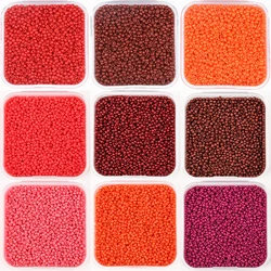 Red Color 2mm Czech Glass Seed Beads Boxed Beads Accessories For BOHO Jewelry Making DIY Bracelet Material Supplier 4000pcs/Box