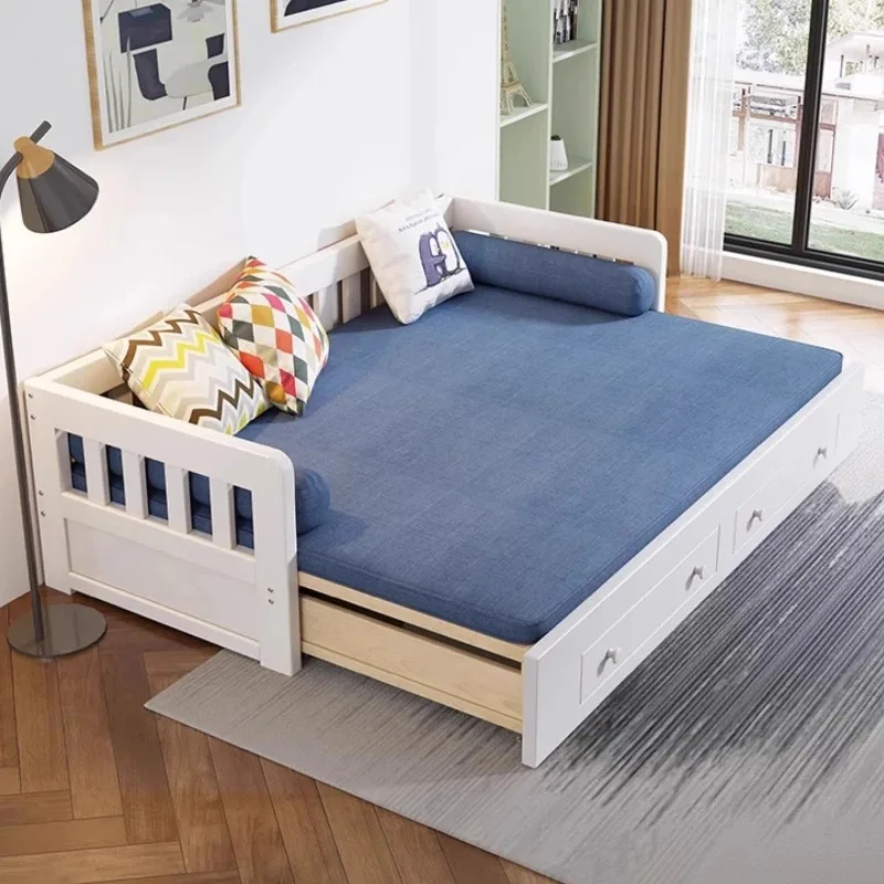 تصميم خشبي حديث سرير نهاري مساحة تخزين أرضية علوية منزل سرير نهاري قابل للطي أبيض Camas De Dormitorio أثاث لغرفة النوم