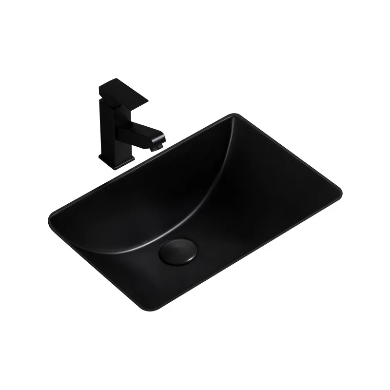 Bathroom Wash Basin Ceramic European Golden Finish for Hotel for Commercial Easy Clean, Ceramic Vanity Sink
