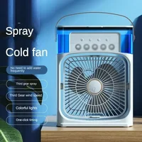 Ventilateur de climatisation portable Lenovo, mini refroidisseur d'air USB, humidificateur, pulvérisation de brume d'eau, lumière LED nocturne, ventilateur de refroidissement de bureau 4