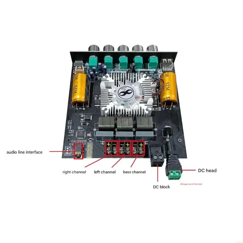 Modul Amplifier Daya Chip TDA7498ETR Kompatibel dengan 2.1 Saluran