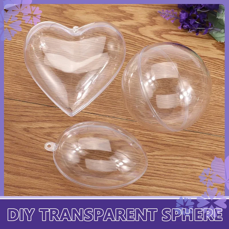 Bomb Mold 5Pcs/Set 3D Bath  Mould Clear Round Heart Egg Shape Ball Sphere Bath Bomb Accessories Plastic Ball DIY Bath Tool