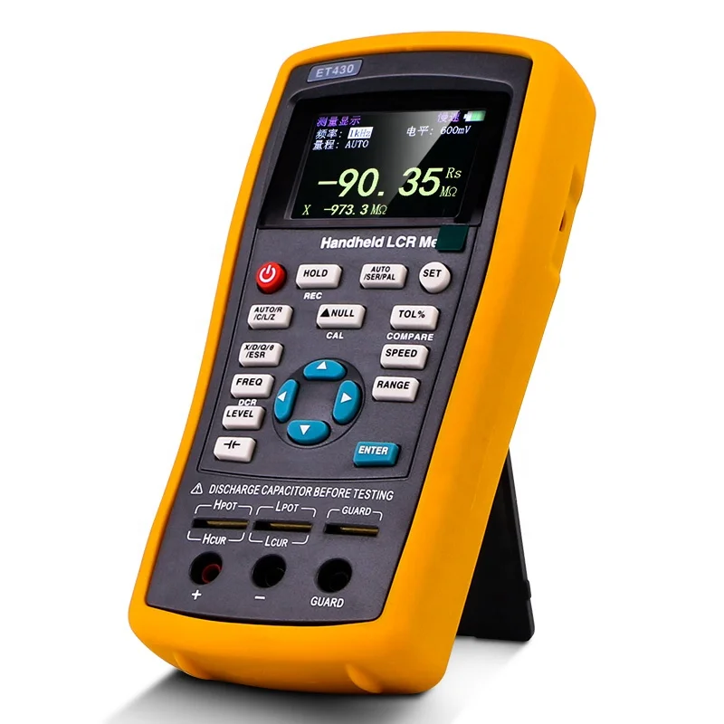 ET430 Handheld Multifunction Digital Resistance Inductance Capacitance Meter Tester 100KHz LCR Digital Bridge Meter