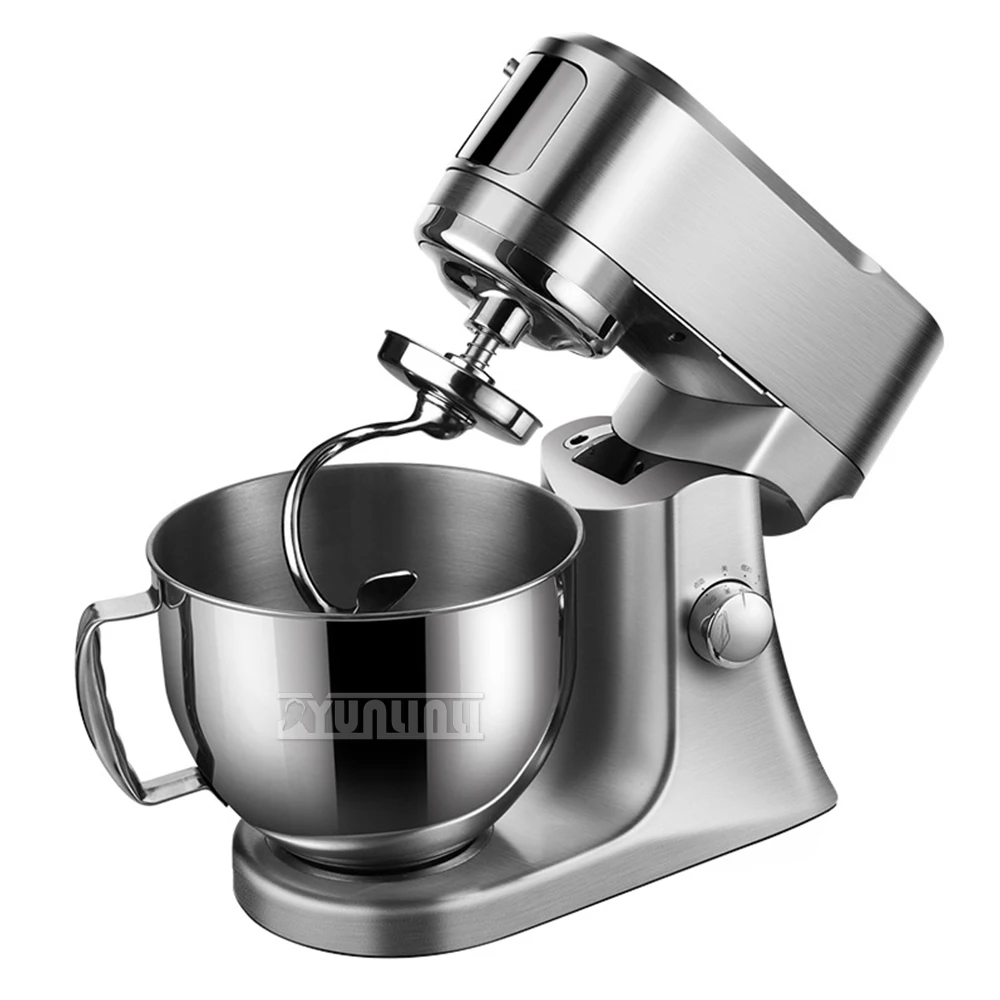 Mélangeur professionnel en acier inoxydable, batteur à œufs, machine de chef, support de cuisine, centre commercial, 5L