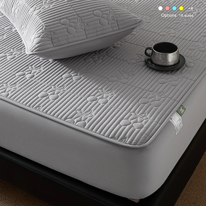 Waterproof Quilted Mattress Protector Noiseless Deep Pocket Mattress Cover Hypoallergenic Anti Dust Mite Fitted Bed Pad Cover