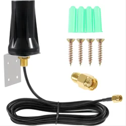 4G /5G External Omni Directional WIFI Antenna 600~6000Mhz External 5GHZ 12Dbi Waterproof Antenna 3M RG58 Cable SMA Connector