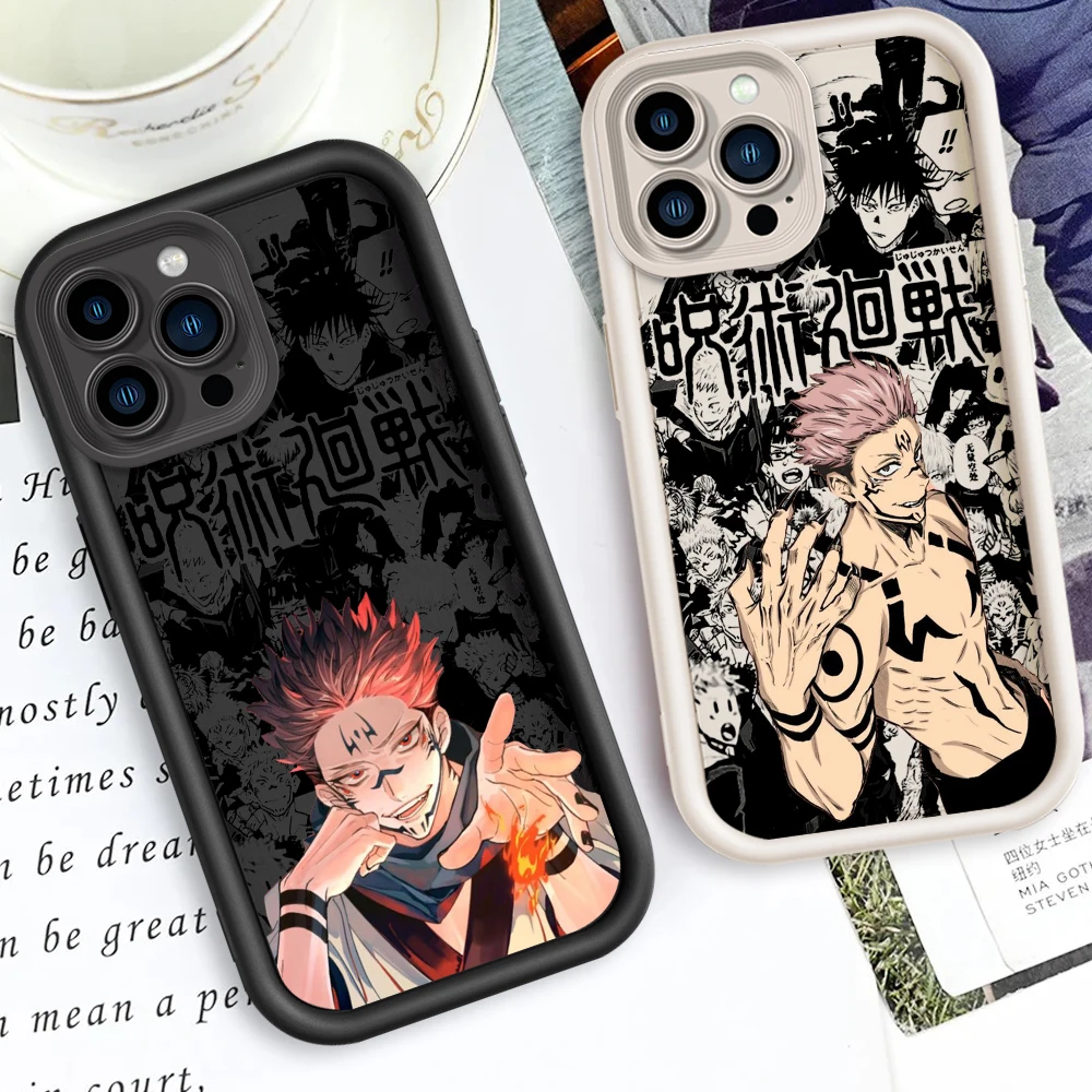 

Anime Jujutsu Kaisen Cartoon Eye Ladder For Apple iPhone 15 14 13 12 11 XS XR X Pro Max Plus Cover Phone Case