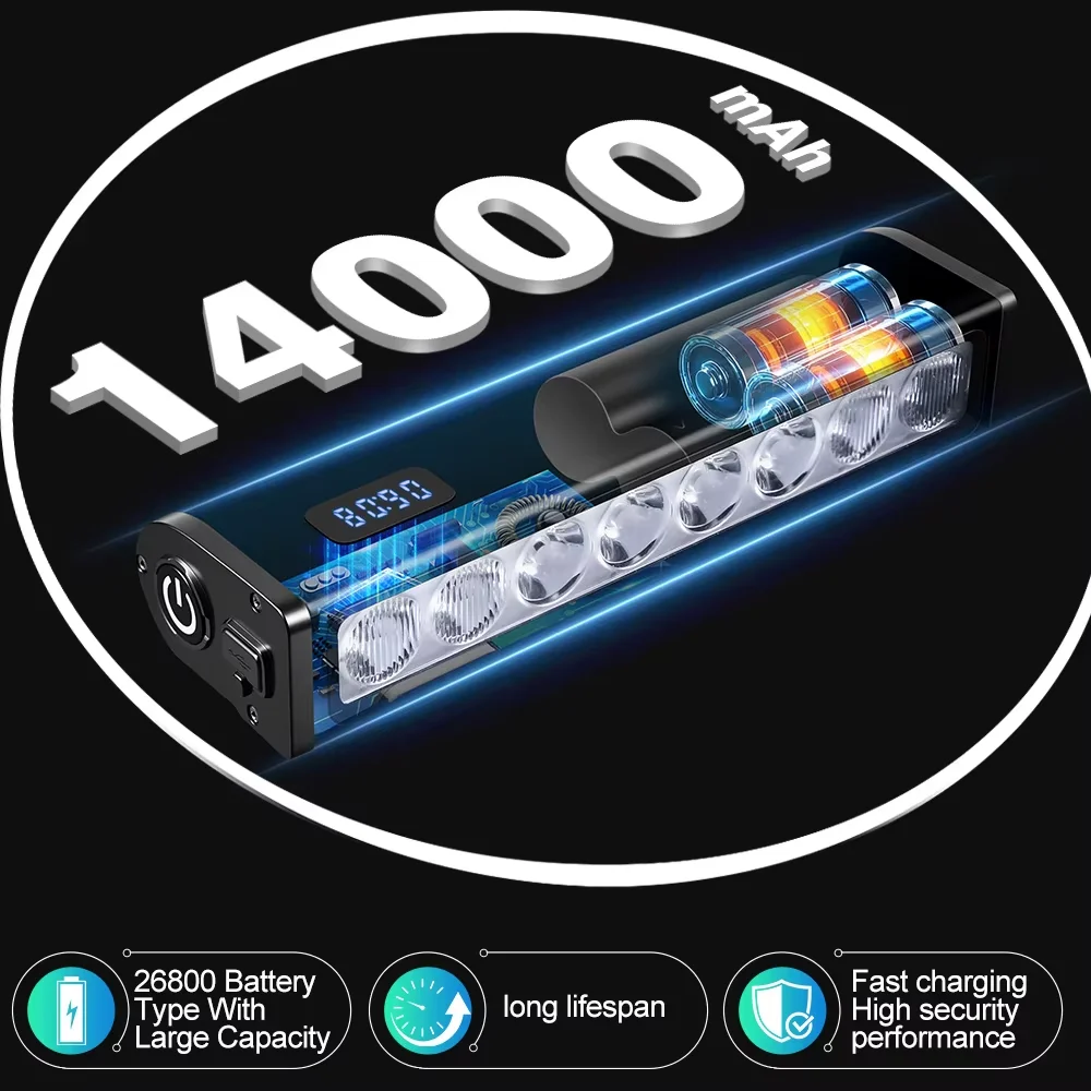 NEWBOLER إضاءة دراجة هوائية الجبهة 4500 التجويف الدراجة الخفيفة 14000mAh مصباح يدوي مقاوم للماء USB شحن الجبلية الطريق الدراجات ملحقات المصابيح #2