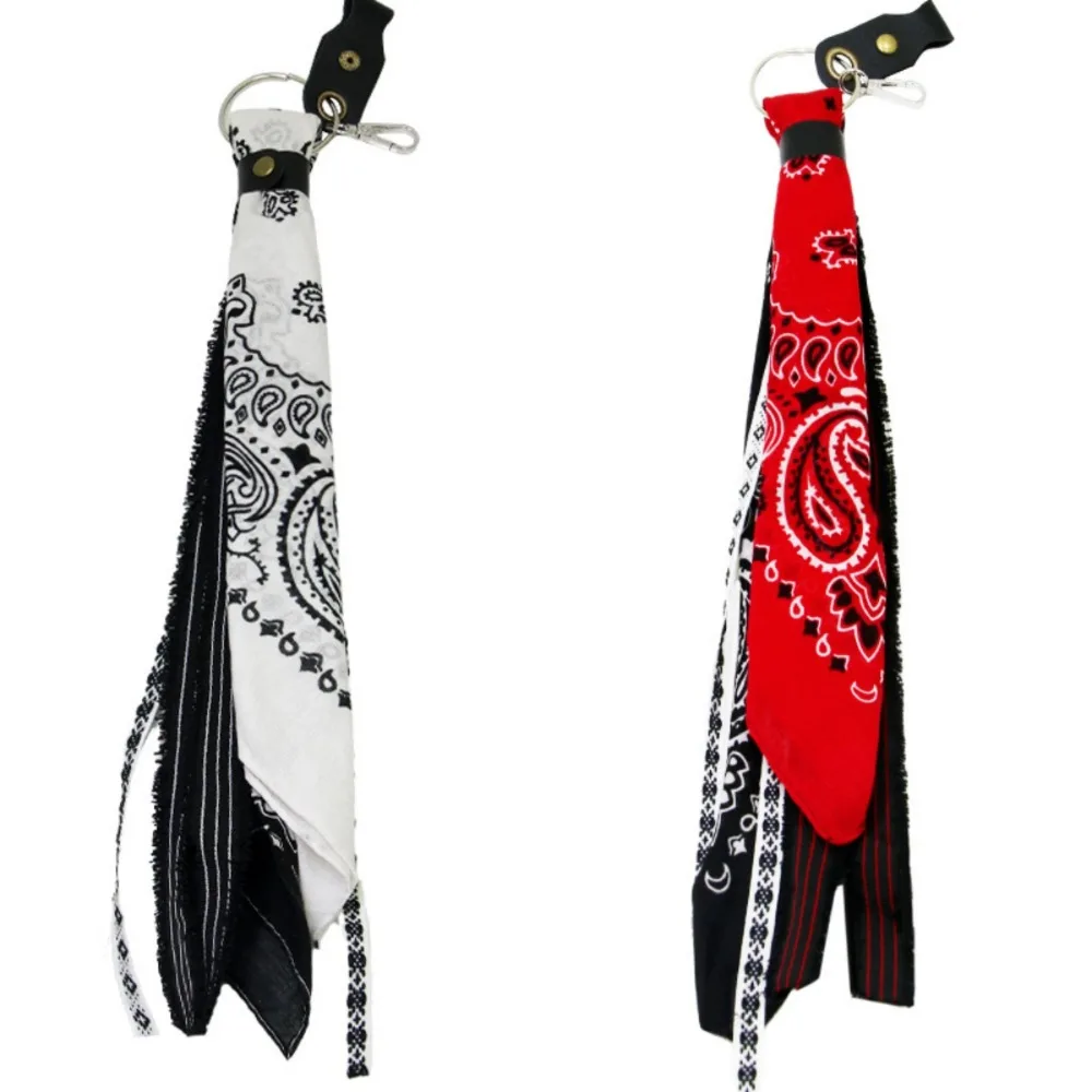 

Fashion Motorcycle Handlebar Square Towel Universal Handmade Streamer Hip Hop Retro Tassel Decoration