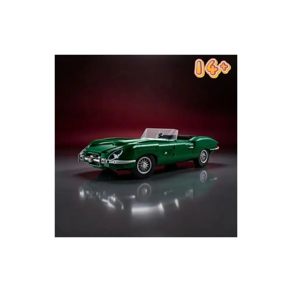 1673Pcs Classic Convertible Vehicle Building Blocks Elegant Retro Car Model Collectible Ornament Birthday Gift