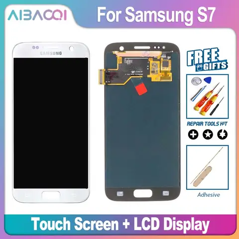 AiBaoQi Brand New 5.0 Inch Touch Screen+1280x720 LCD Display Assembly Replacement For Samsung S7 Phone