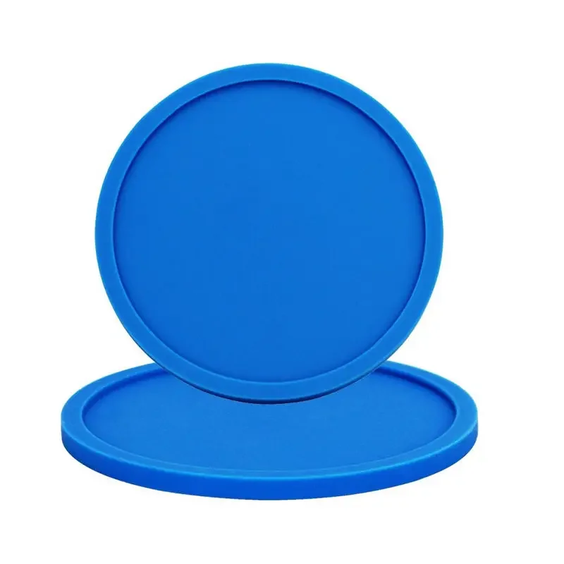 10 Pieces Non-Slip Silicone Coasters Thicker Drink Coaster Tabletop Protection 10cm