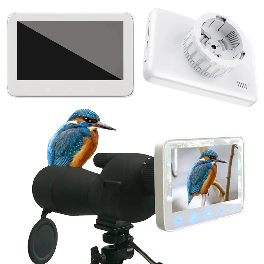 

HD Electronic Eyepiece Camera 5-Inch Screen 5X Digital Zoom Optical Eyepiece Recorder for Bird-Watching Lunar Astronomy