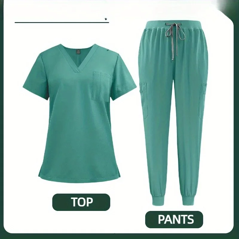 مجموعة دعك صالون التجميل زي سباندكس مرن قابل للتنفس مع إكسسوارات عصرية #3