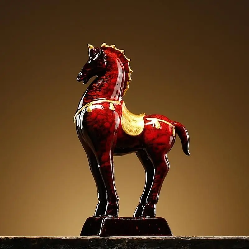 

Керамические украшения Dehua Ma to Success, украшения для гостиной, домашние поделки, деловой винный шкаф, подарки для друзей