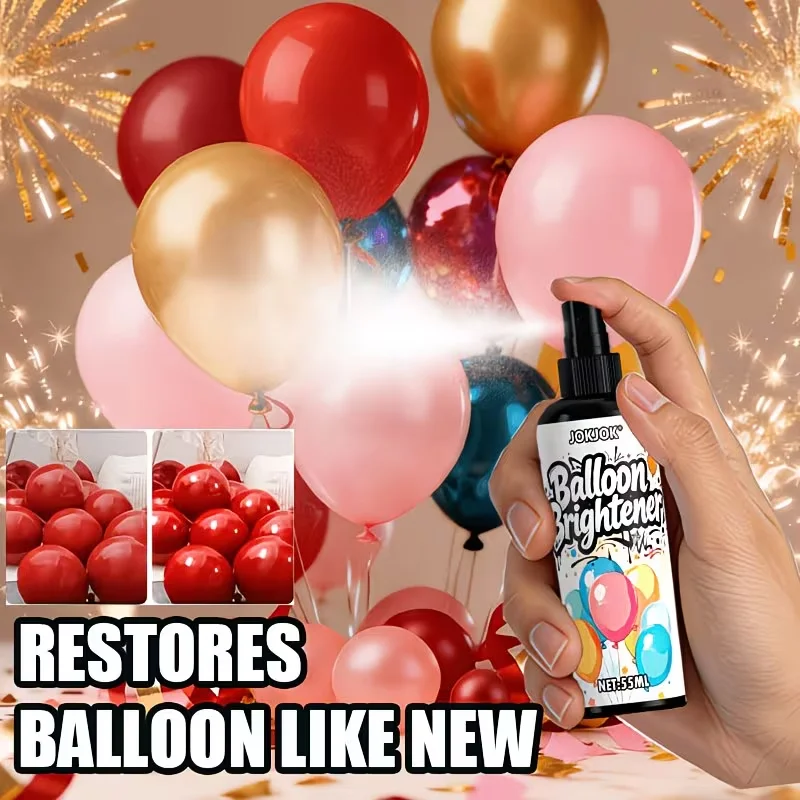 JokJok Party Balloon Brightening Spray, Lights up with One Spray, Keeps Balloons Shiny for a Long Time, Suitable for Birthdays |