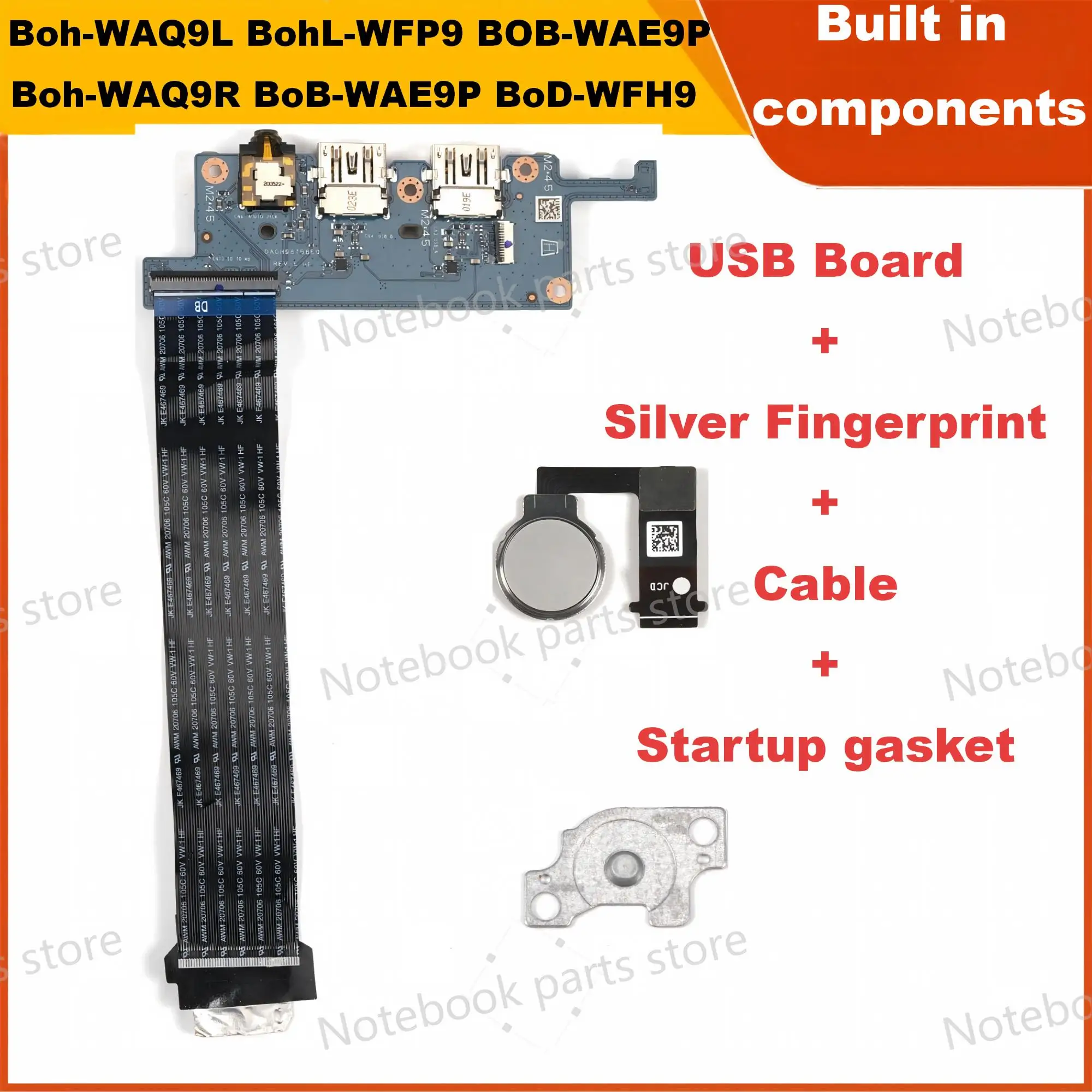 USB Board For Huawei Matebook D15 Boh-WAQ9L BohL-WFP9 BOB-WAE9P Boh-WAQ9R BoB-WAE9P BoD-WFH9 Cable/fingerprint DA0H98TB8E0