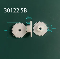 30122.5A 30122.5B 0.5M Plastic POM Gear Diameter 16mm 30 Teeth 12 Teeth Double Layer Gear 2.55mm Hole DIY Toy Parts Accessories