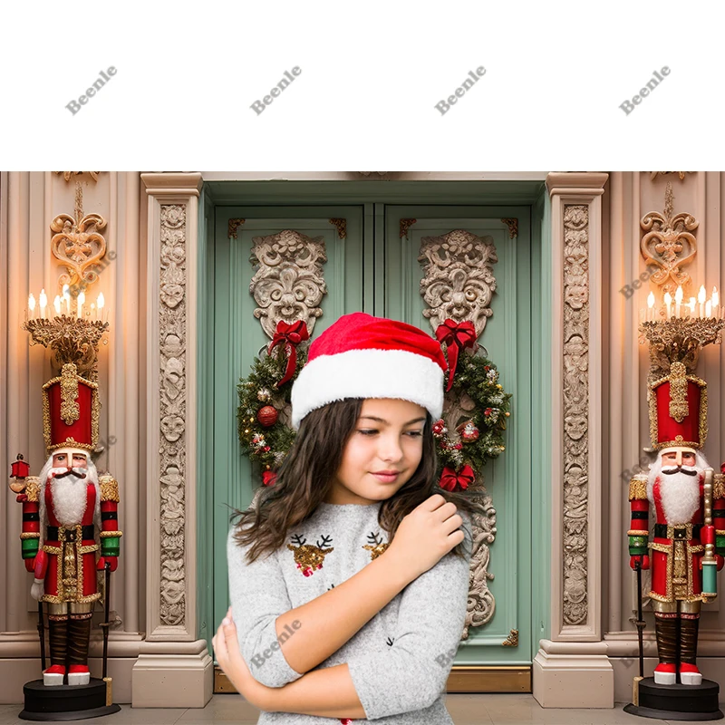 Beenle Photography Background Christmas Decoration Santa’s Workshop Nutcracker Soldier Photo Studio Photozone Props Photocall