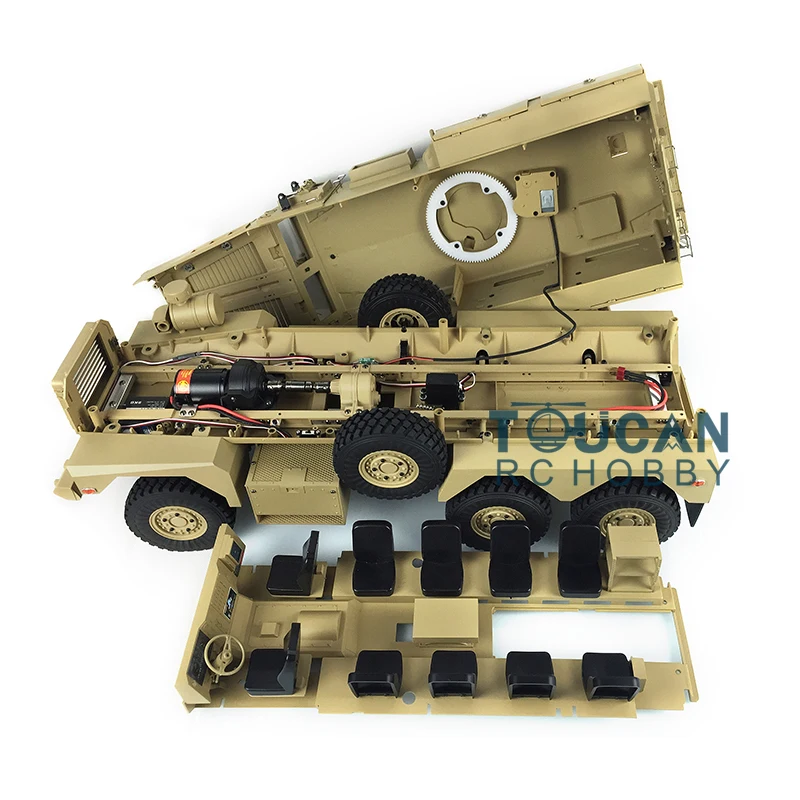 

1/12 6*6 6x6 MRAP P602 Explosion Proof RC Car Remote Control Crawler W/O Light Sound System TOUCAN Outdoor Toys for Boys TH16379