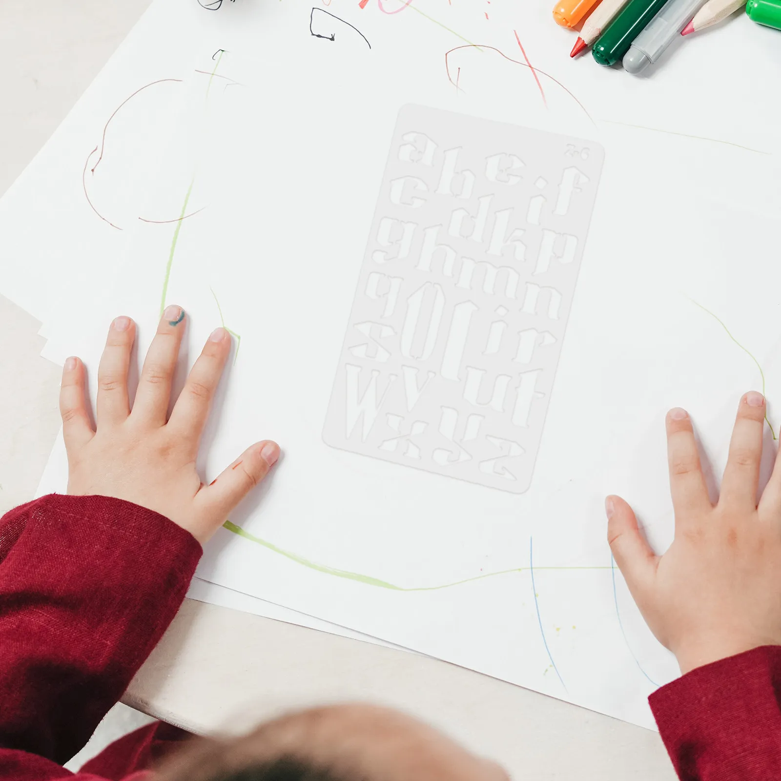 

20Pcs Alphabet Stencil Templates Reusable Plastic Letters Stencils for Painting DIY Scrapbook Journaling Crafts Drawing