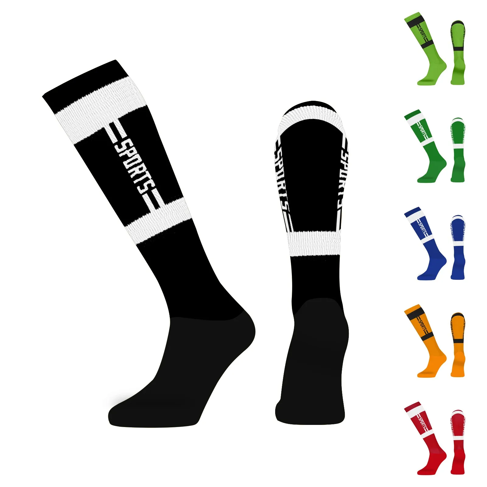 1 para skarpet sportowych piłkarskich Długie kolana Bawełna Spandex Dziecięce legginsy Pończochy Piłka nożna Baseball Kostki Dorośli Skarpetki